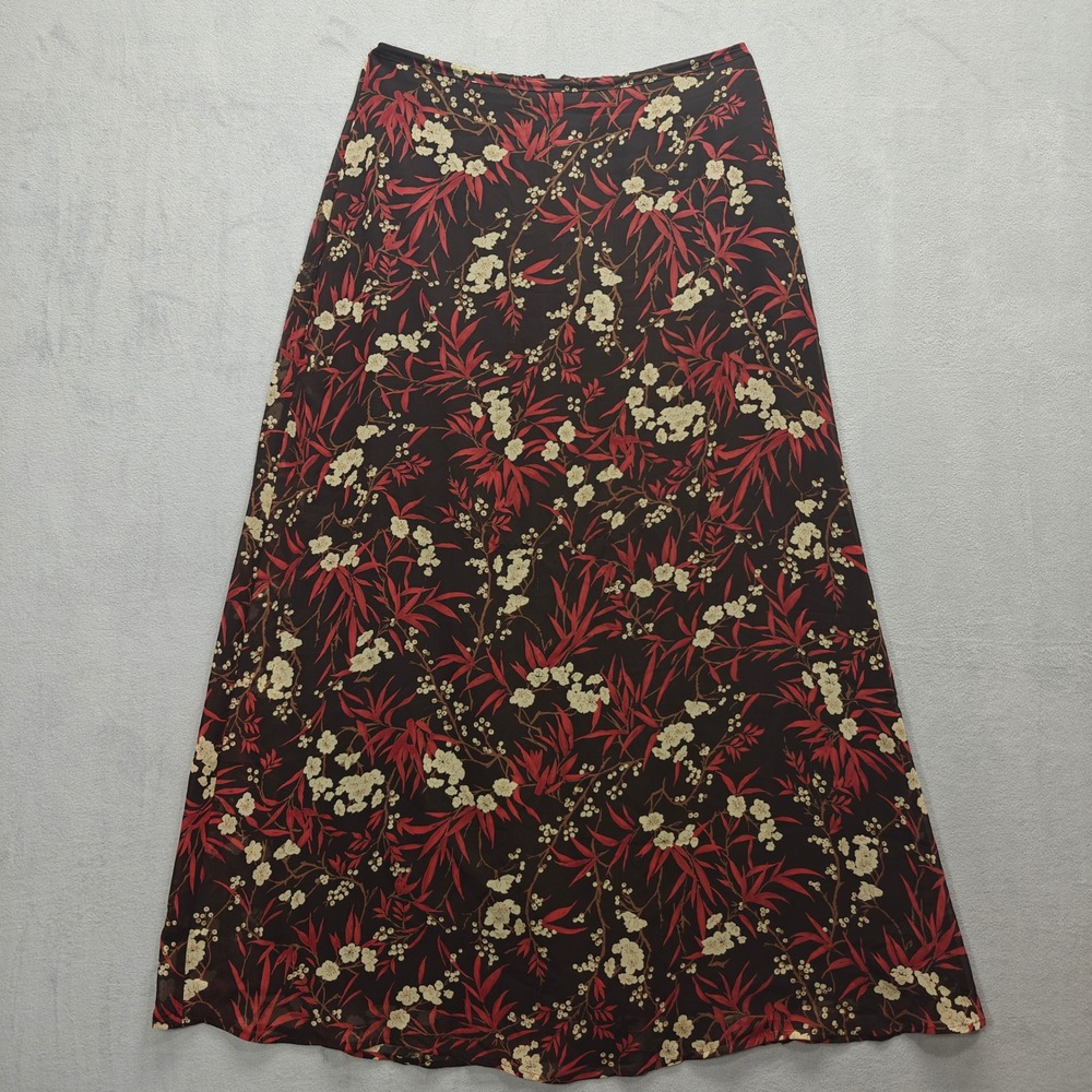 VTG‎ 90s Y2k Express Maxi Skirt Women 9/10 Cottagecore Whimsigoth Forest Fairy